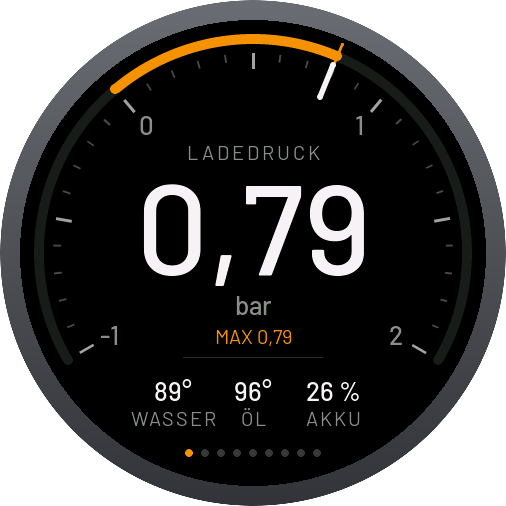 TorqueLogic® Performance Gauge – okrągły wyświetlacz z ciśnieniem doładowania